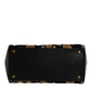 Dolce & Gabbana Black Floral Jacquard Handbag Shoulder Tote Bag