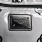 Dolce & Gabbana Polyester Gray Black DG Logo Plaque Backpack Bag