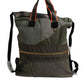 Dolce & Gabbana Military Green Patchwork Rucksack Backpack Bag