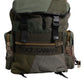 Dolce & Gabbana Military Green Patchwork Travel Backpack Bag