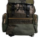 Dolce & Gabbana Military Green Patchwork Travel Backpack Bag