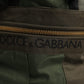 Dolce & Gabbana Military Green Patchwork Travel Backpack Bag