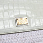 Dolce & Gabbana White Rafia Leather Top Handle Crossbody Bag