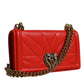 Dolce & Gabbana Red Quilted Devotion Crossbody Chain Phone Cover Bag