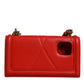 Dolce & Gabbana Red Quilted Devotion Crossbody Chain Phone Cover Bag