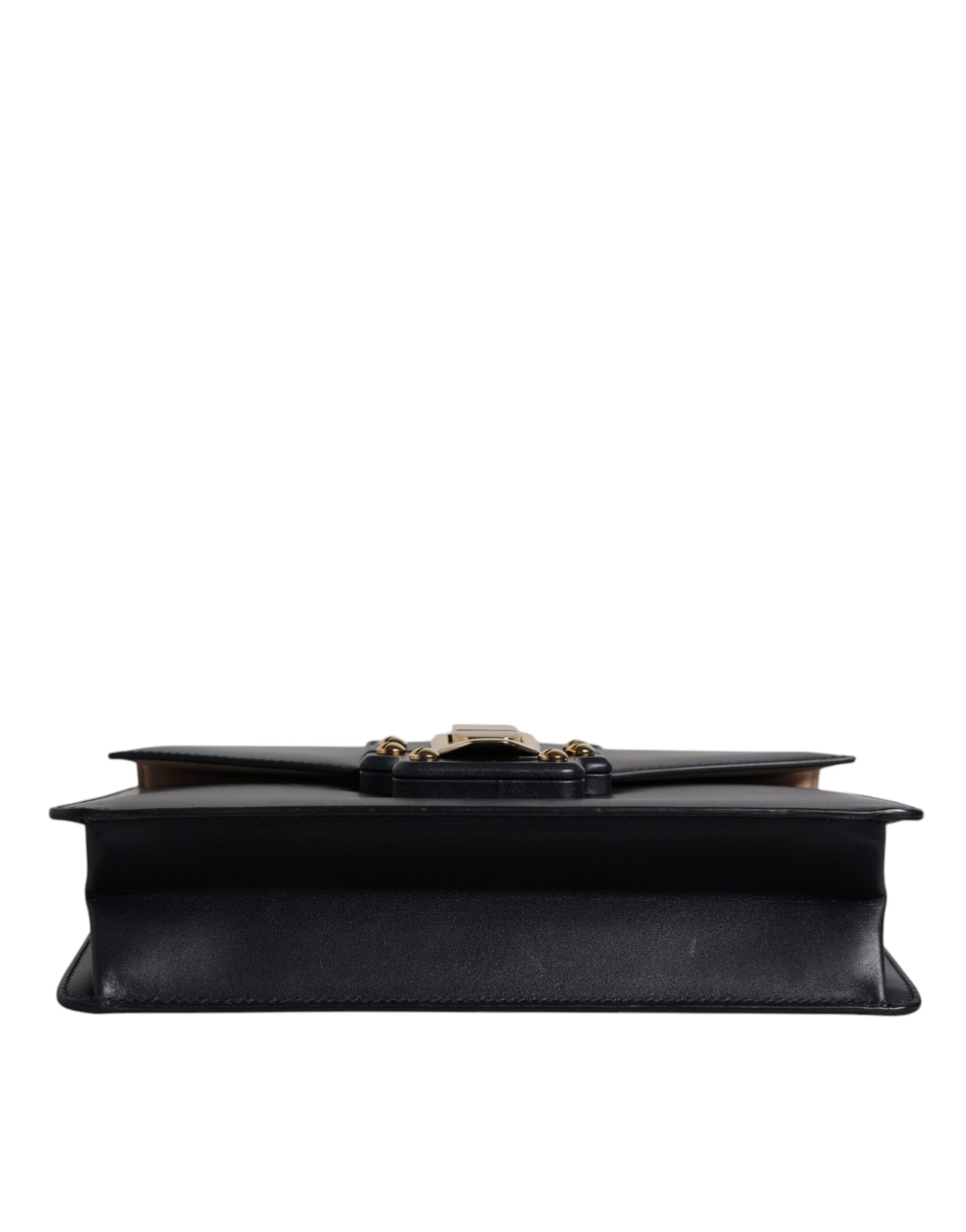 Dolce & Gabbana Black Calfskin Leather Shoulder Strap Bag