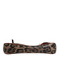 Dolce & Gabbana Brown Leopard Leather Shoulder Chain Strap Bag