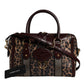 Dolce & Gabbana Brown Leopard Leather Shoulder Strap Duffle Bag