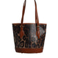 Dolce & Gabbana Brown Leopard Leather Shoulder Strap Tote Bag