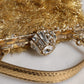 Dolce & Gabbana Gold Vanda Chain Strap Tinsel Crystal Evening Clutch Bag