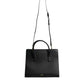 Versace Black Large Leather Top Handle Shoulder Crossbody Bag