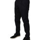 Dolce & Gabbana Dark Blue Cotton Tapered Formal Pants