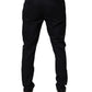 Dolce & Gabbana Dark Blue Cotton Tapered Formal Pants