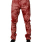 Dolce & Gabbana Red Tie Dye Cotton Skinny Men Denim Jeans