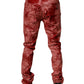 Dolce & Gabbana Red Tie Dye Cotton Skinny Men Denim Jeans