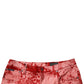 Dolce & Gabbana Red Tie Dye Cotton Skinny Men Denim Jeans