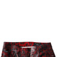 Dolce & Gabbana Red Leopard Cotton Skinny Men Denim Jeans
