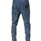 Dolce & Gabbana Blue Tie Dye Cotton Skinny Men Denim Jeans