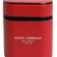 Dolce & Gabbana Red Calfskin Leather Logo Print Flip Holder Airpods Case