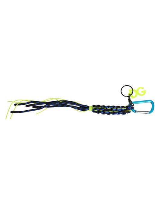 Dolce & Gabbana Multicolor Tape String DG Logo Keychain Polyester Keyring
