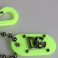 Dolce & Gabbana Green Springy Key Holder DG Logo Men's Keychain Keyring