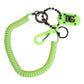 Dolce & Gabbana Green Springy Key Holder DG Logo Men's Keychain Keyring