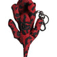 Dolce & Gabbana Red Black Polyester Animal Silhouette Keychain Keyring