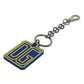 Dolce & Gabbana Blue Yellow DG Rubber Logo Silver Men's Keychain Keyring