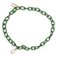 Dolce & Gabbana Green Plexy Acrylic Chunky Gold Hardware Wallet Chain