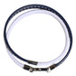 Dolce & Gabbana Blue White Leather Trimmed DG Engraved Silver Tone Clasp Bracelet