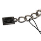 Dolce & Gabbana Silver Tone Brass Bead Dice Logo Embellish Charm Bracelet