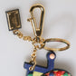 Dolce & Gabbana Multicolor Gold Tone Carretto Keychain Keyring