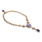 Dolce & Gabbana Gold Brass Floral Crystals Pearl Embellished Necklace