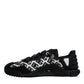 Dolce & Gabbana Black Logo Lace Up Low Top NS1 Sneakers Shoes
