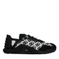 Dolce & Gabbana Black Logo Lace Up Low Top NS1 Sneakers Shoes