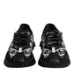 Dolce & Gabbana Black Logo Lace Up Low Top NS1 Sneakers Shoes