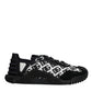 Dolce & Gabbana Black Logo Lace Up Low Top NS1 Sneakers Shoes
