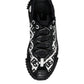 Dolce & Gabbana Black Logo Lace Up Low Top NS1 Sneakers Shoes
