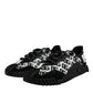 Dolce & Gabbana Black Logo Lace Up Low Top NS1 Sneakers Shoes