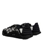 Dolce & Gabbana Black Logo Lace Up Low Top NS1 Sneakers Shoes