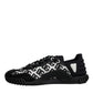 Dolce & Gabbana Black Logo Lace Up Low Top NS1 Sneakers Shoes