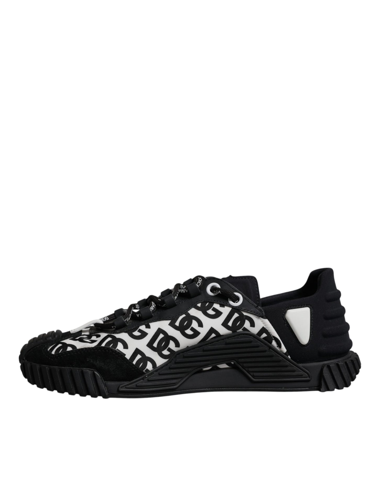 Dolce & Gabbana Black Logo Lace Up Low Top NS1 Sneakers Shoes
