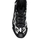 Dolce & Gabbana Black Logo Lace Up Low Top NS1 Sneakers Shoes