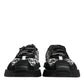 Dolce & Gabbana Black Logo Lace Up Low Top NS1 Sneakers Shoes