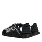 Dolce & Gabbana Black Logo Lace Up Low Top NS1 Sneakers Shoes