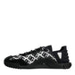 Dolce & Gabbana Black Logo Lace Up Low Top NS1 Sneakers Shoes