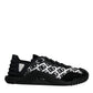 Dolce & Gabbana Black Logo Lace Up Low Top NS1 Sneakers Shoes