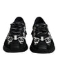 Dolce & Gabbana Black Logo Lace Up Low Top NS1 Sneakers Shoes
