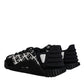 Dolce & Gabbana Black Logo Lace Up Low Top NS1 Sneakers Shoes