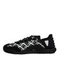 Dolce & Gabbana Black Logo Lace Up Low Top NS1 Sneakers Shoes